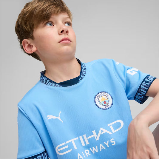 Manchester City 24/25 Big Kids' Home Soccer Jersey