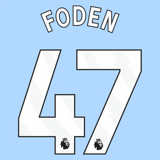 Man City Home 24-25 Foden 47 (Premier League) Official name set